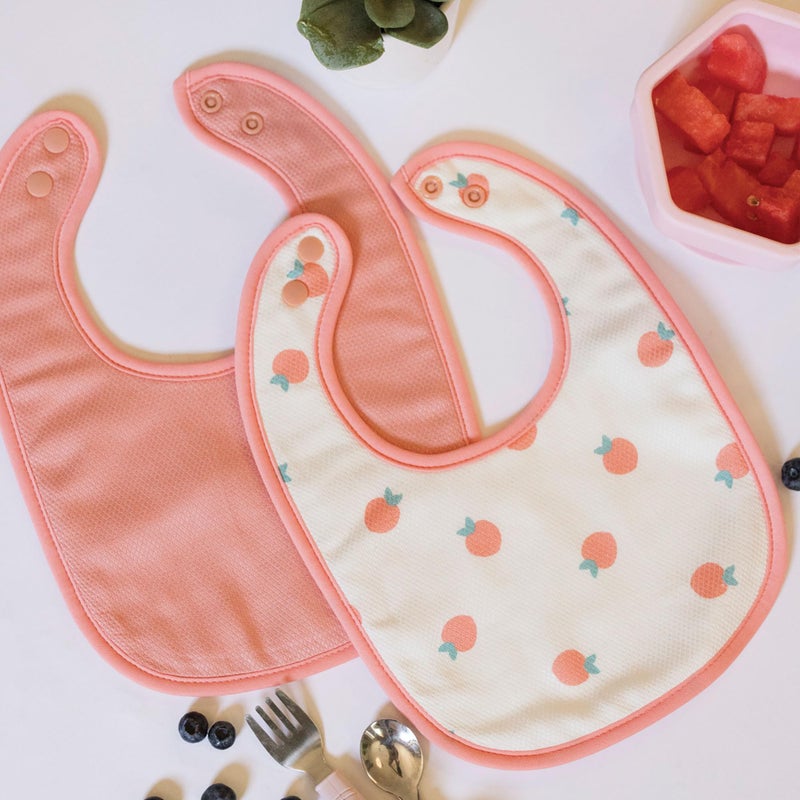Tiny Twinkle Baby Feeding Bibs 8 Pack - Waterproof and Absorbent Infant Drool and Feeding Baby Bibs (Girl Print 8-Pack) - Image 2