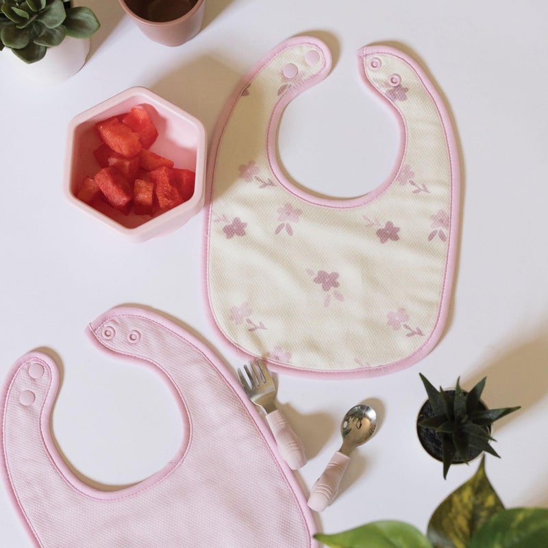 Tiny Twinkle Baby Feeding Bibs 8 Pack - Waterproof and Absorbent Infant Drool and Feeding Baby Bibs (Girl Print 8-Pack) - Image 3