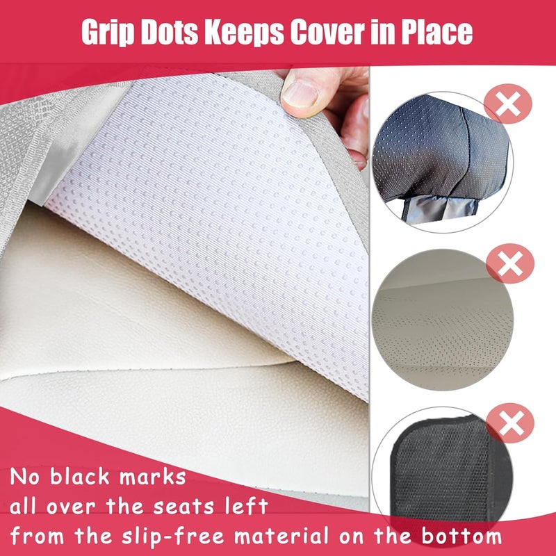 Car Seat Protector for Child Car Seat, Waterproof 600D Fabric Carseat Seat Protectors with 2 Large Pockets and Non-Slip Backing- Not Easy to Fade - Image 3