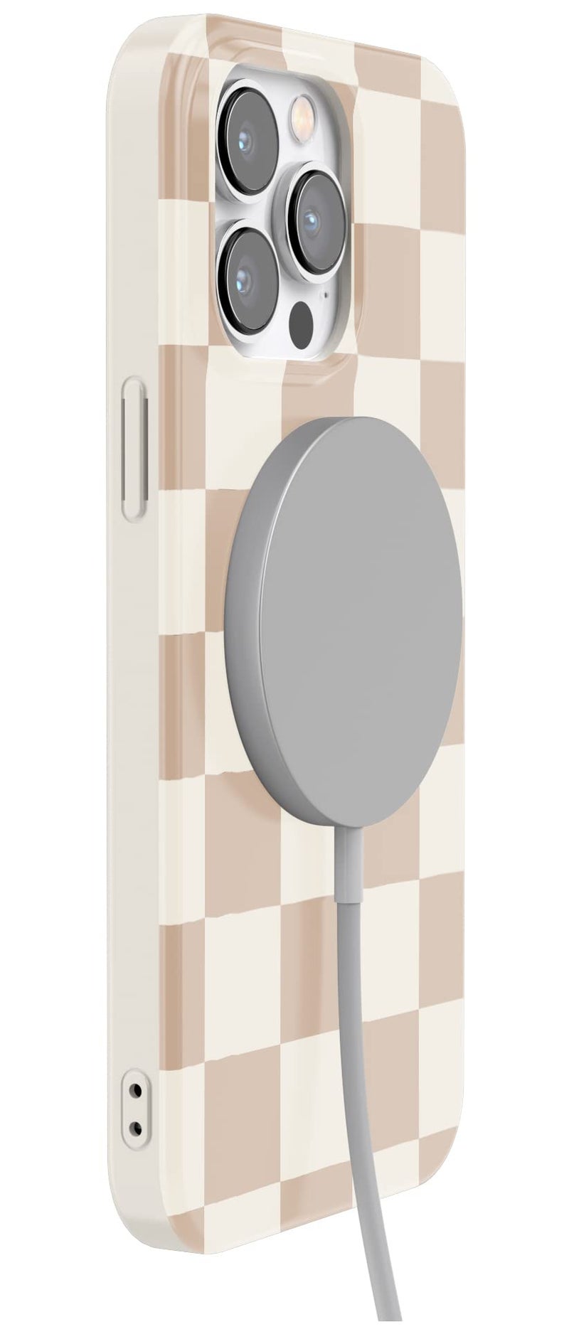 Casely iPhone 13 Pro Case | Fit Check | Neutral Checkered | Compatible with MagSafe | Classic Ultra Slim Case Design - Image 5