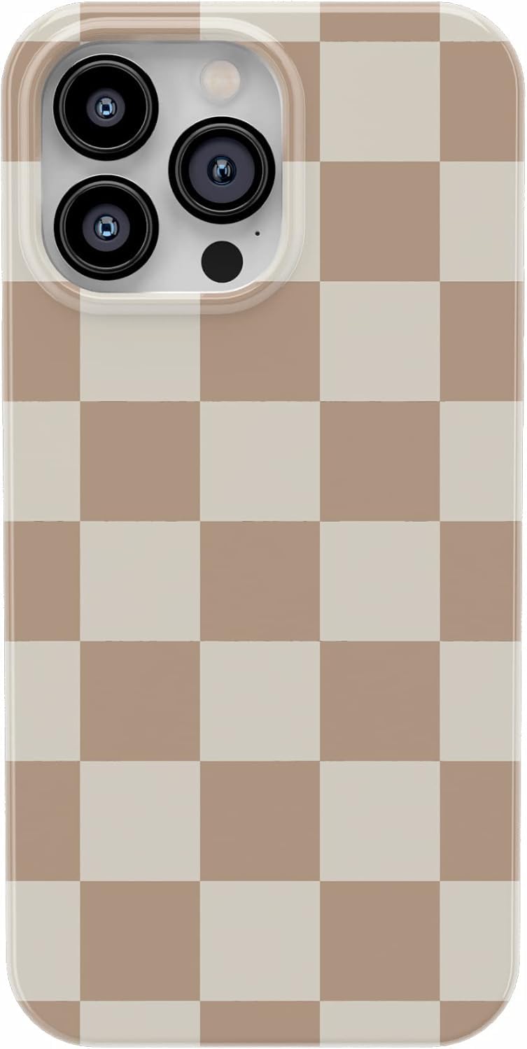Casely iPhone 13 Pro Case | Fit Check | Neutral Checkered | Compatible with MagSafe | Classic Ultra Slim Case Design - Image 1