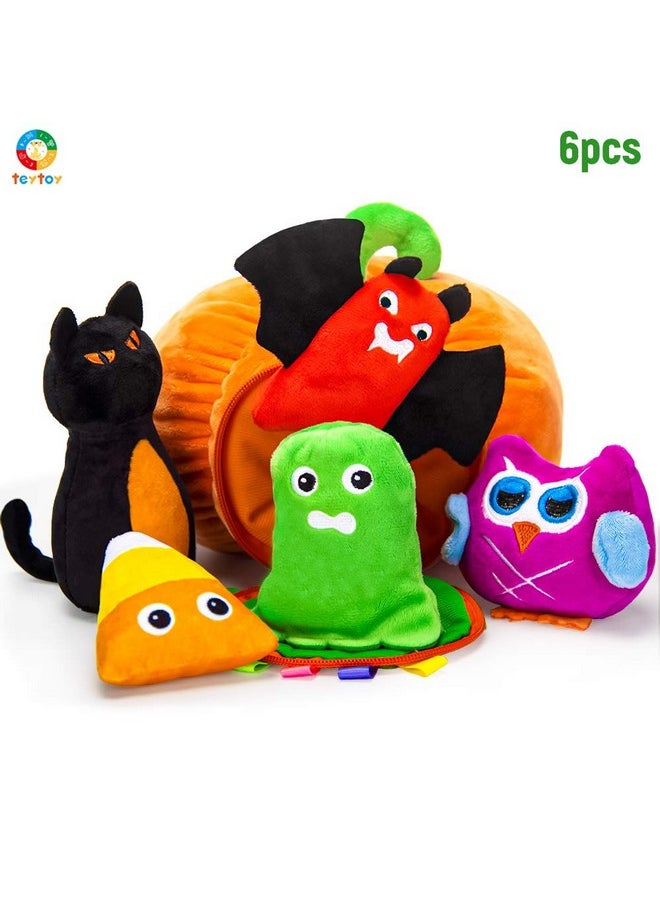 teytoy Baby'S My First Pumpkin Halloween Playset For Halloween Party Decoration, Halloween Toys For Toddlers,Baby Halloween Toys Plush Stuffed Pumpkin Toys For Infant Baby Boys Girls Gift  - Image 2