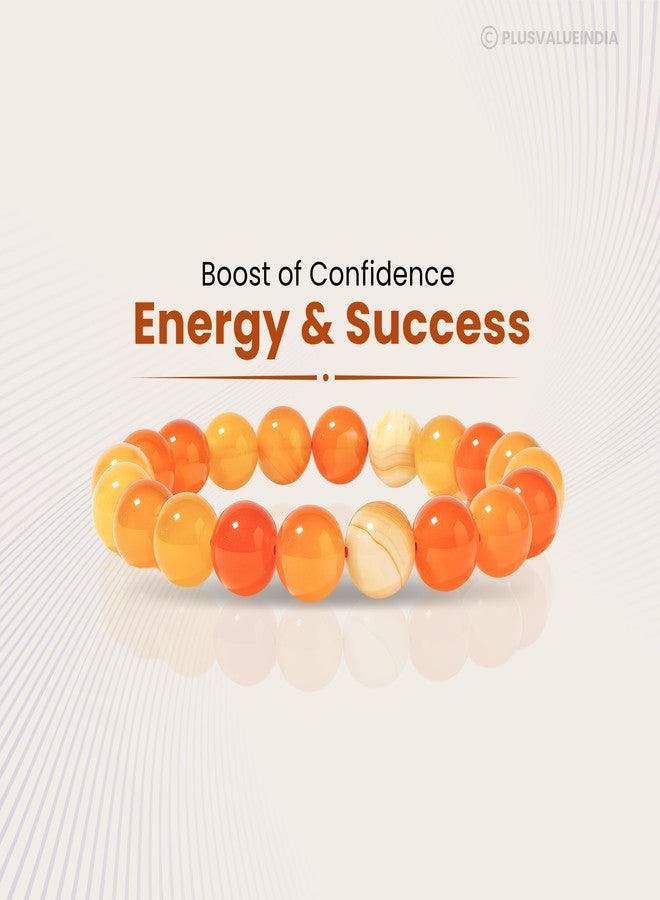 Plus Value Natural Red Carnelian Bracelet Reiki Chakra Crystals Healing for Men Women Boys and Girls (10mm Beads) - Image 5