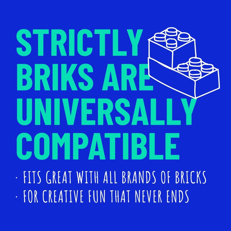 Strictly Briks أطباق قاعدة قابلة للتكديس من ستريكتلي بريكس - أطباق قوس قزح لمجموعات بناء الألعاب - أطباق قاعدة متينة متوافقة مع ليغو - حصيرة ألعاب ولوحة بناء - 10 × 10 بوصة، عبوة من 12، قوس قزح - Image 4