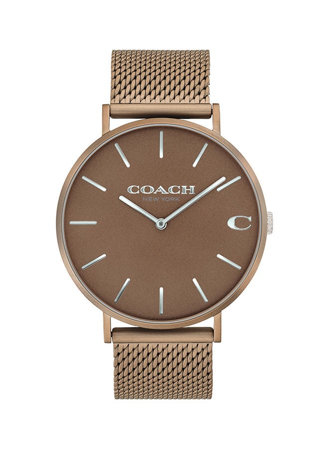 COACH Men's Analog Round Gold Wrist Watch 14602471 - 41 mm - Image 1