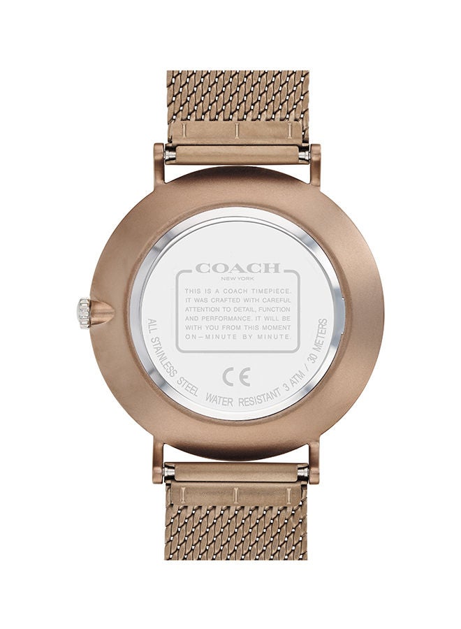 COACH Men's Analog Round Gold Wrist Watch 14602471 - 41 mm - Image 3