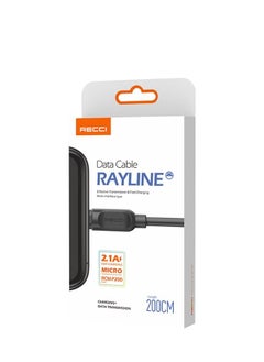 Recci Recci, RCM-P200, Groove design USB cable, micro interfaces compatible with most of devices, 100cm length, with black  - Image 2