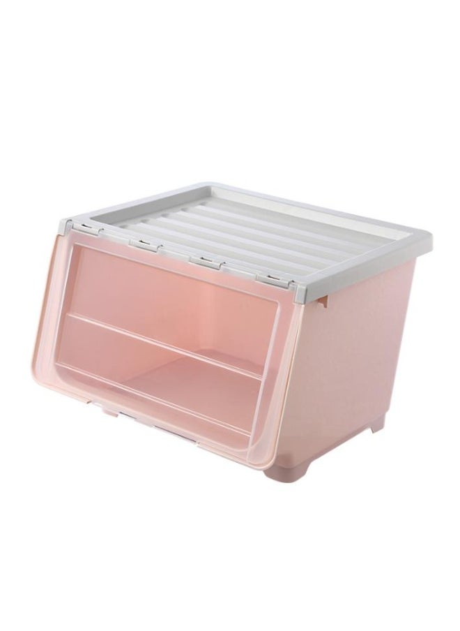 Golden 3 Piece Multi-Function Storage Box, Stackable Storage Box with Dust Cover and Wheels for Easy Movement Suitable for Any Corner of The Home, for Clothing, Toys, Books, Medicines, Home, Office  - Image 1