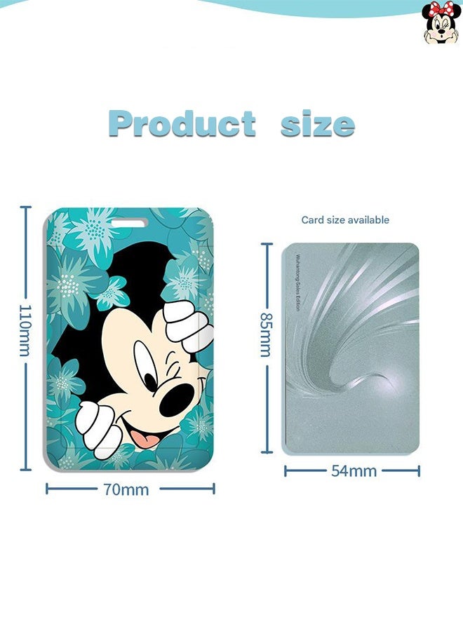 Minnie Mouse and Mickey Mouse Student ID Card Identification Card, With Lanyard Card Holder - Image 5