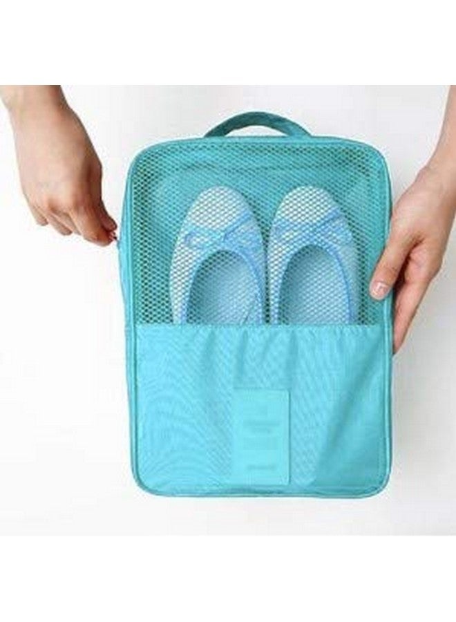 Styleys حقيبة أحذية مقاومة للماء / كيس أحذية للسفر / التخزين (أزرق سماوي، S1095) - Image 2