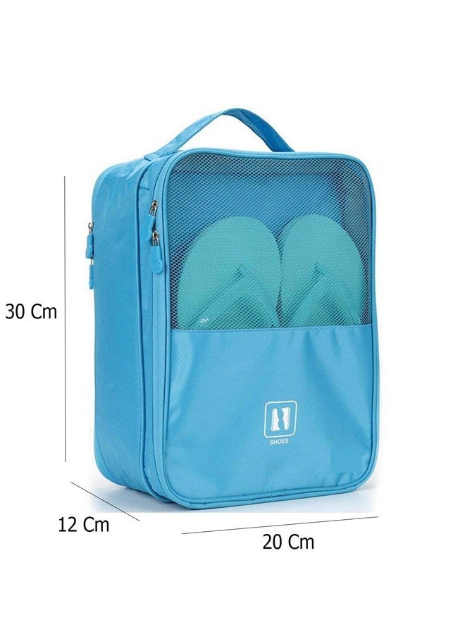 Styleys حقيبة أحذية مقاومة للماء / كيس أحذية للسفر / التخزين (أزرق سماوي، S1095) - Image 3