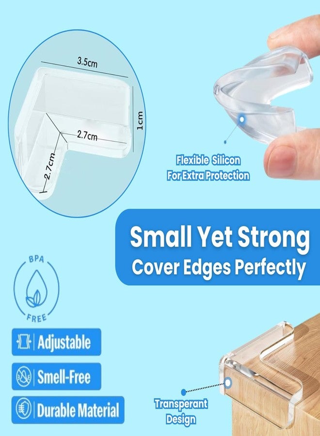 HETVIN Baby Safety Corner Protectors - Transparent Silicone Table Edge Guards - Soft Furniture Corner Bumpers for Child Proofing Sharp Edges - (Set of 10) (V - ShapeBaby Safety Corner) - Image 2