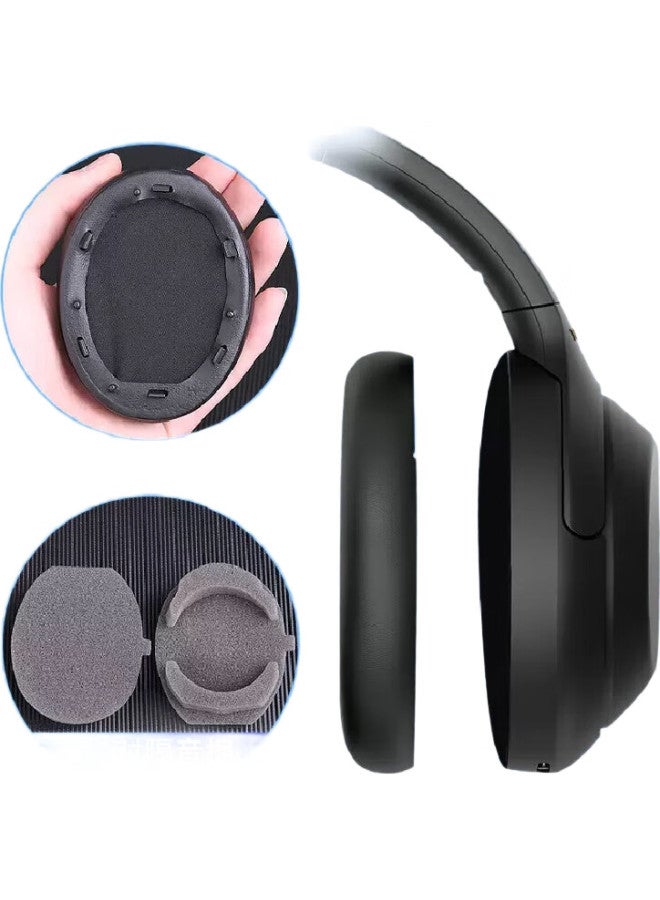 Dipple Dipuer, Suitable For Sony Wh-1000Xm3 Earpads, Over-Ear Headphones, Foam Earpads, Protective Covers, Wh-1000Xm3 Black [With Foam Pad], -1 Pair - Image 2