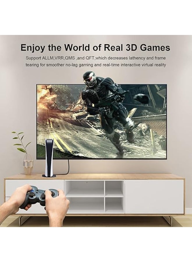 AOC HDMI 2.1 Fiber Optic Cable 20M – Ultra High Speed 48Gbps – 8K/60Hz & 4K/120Hz – Slim, Flexible & Directional Long Cable for Home & Business - Image 3