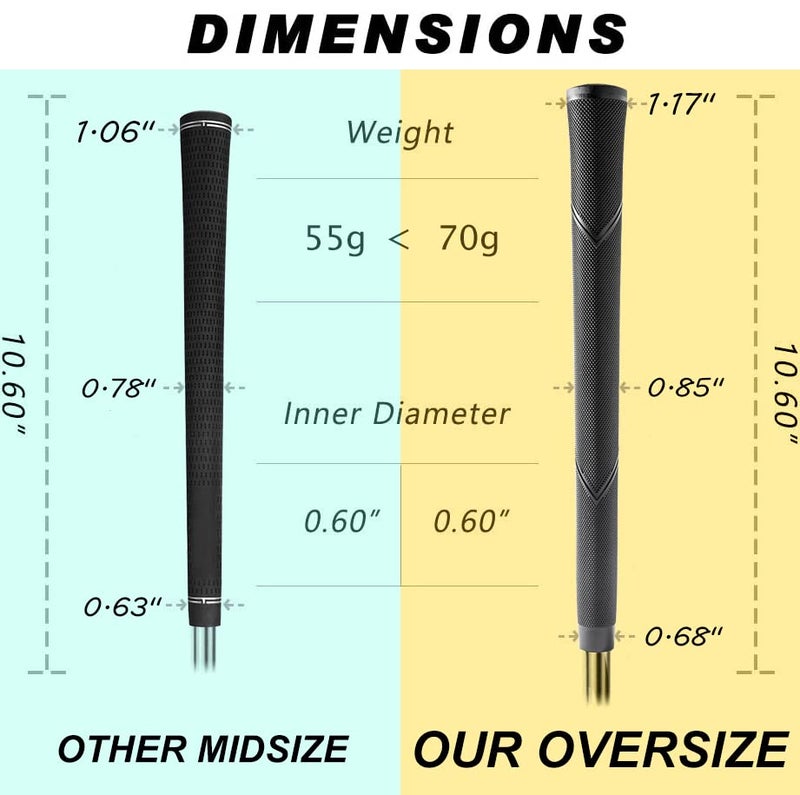 YAMATO Arthritic Golf Grips Oversize Jumbo Golf Club Grips For Men Women (13 Piece) - Image 2
