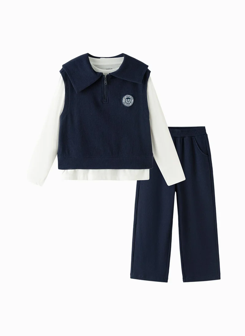 بالابالا Girl Kids Knit long sleeve suit
