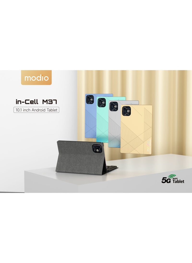 REBENUO - M37 Android 12 Tablet 8GB RAM 512GB Memory 5G Dual Sim - 10.1-Inch Incell DIsplay Tablet PC - Gold. - Image 1