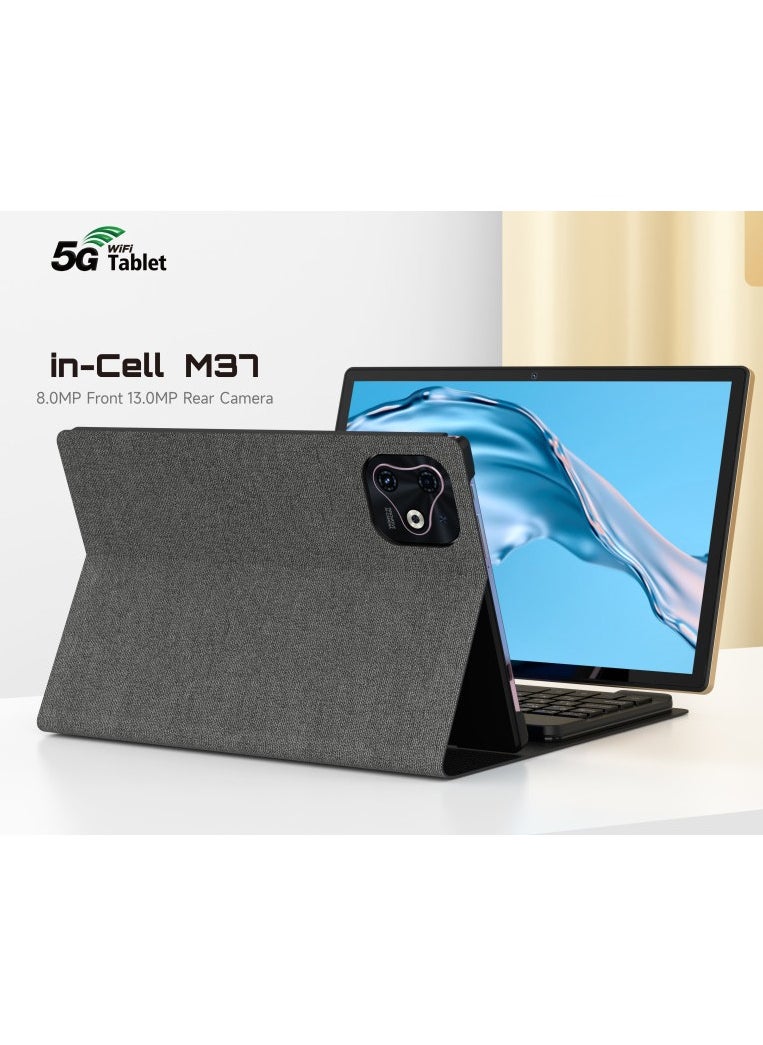 REBENUO - M37 Android 12 Tablet 8GB RAM 512GB Memory 5G Dual Sim - 10.1-Inch Incell DIsplay Tablet PC - Gold. - Image 1