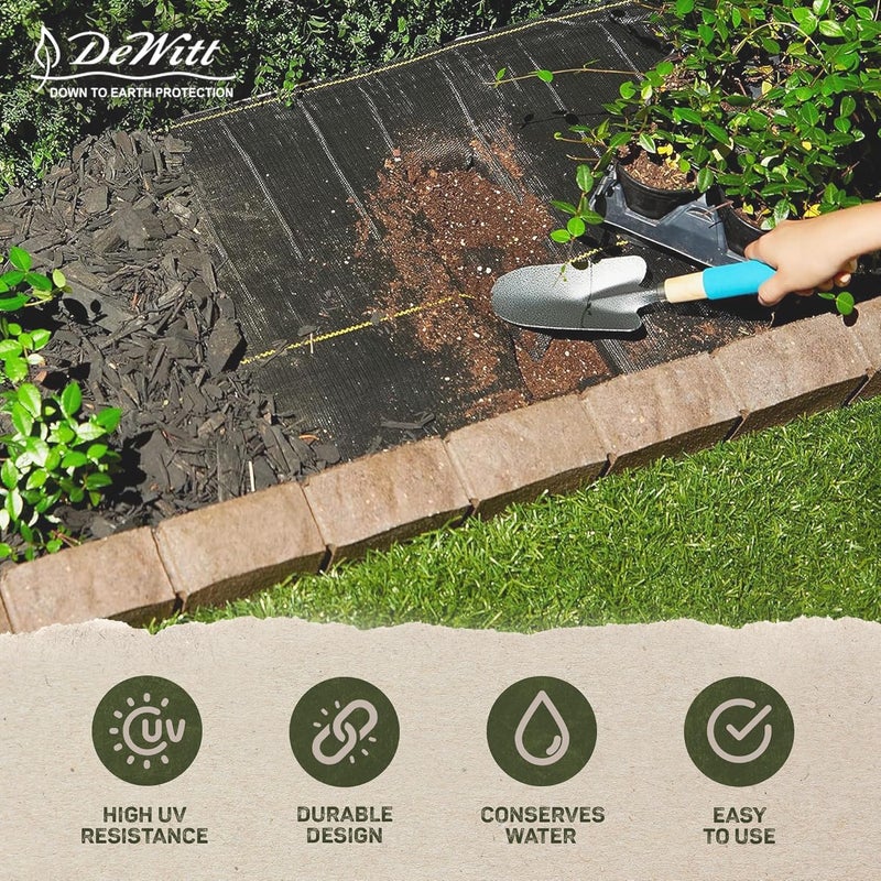 DeWitt Sunbelt Weed Barrier Fabric 3.2 oz, 6 x 200 Feet – Heavy-Duty Ground Cover Mat for Greenhouse Floors, Garden Rows, Raised Beds, Yard Gardening, and Outdoor Landscape Protection - Image 3