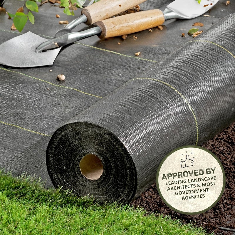 DeWitt Sunbelt Weed Barrier Fabric 3.2 oz, 6 x 200 Feet – Heavy-Duty Ground Cover Mat for Greenhouse Floors, Garden Rows, Raised Beds, Yard Gardening, and Outdoor Landscape Protection - Image 5