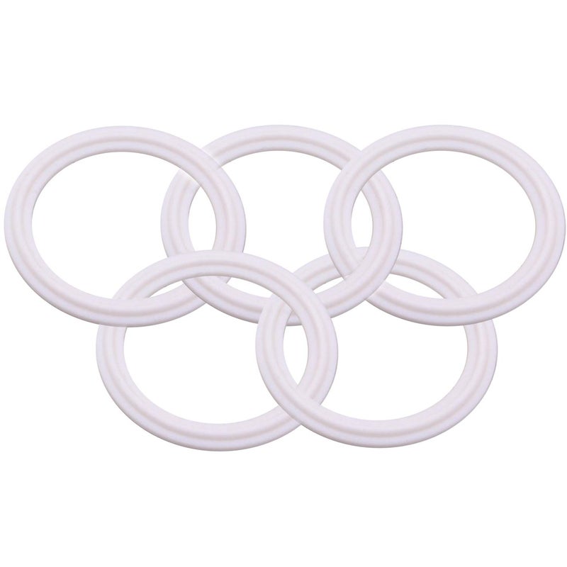ديرنورد حشية من البوليتترافلوروإيثيلين (PTFE) من نوع مزودة بمشبك ثلاثي (Tri-Clamp) وحلقة O، بقياس 2 بوصة، تناسب أنابيب صحية بقطر خارجي 64 مم (Pack of 5) - Image 1