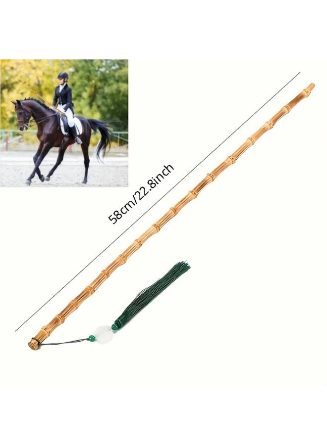 Solid Wood Color Bamboo Riding Whip Flexible Durable Multi Functional Ruler - Image 4