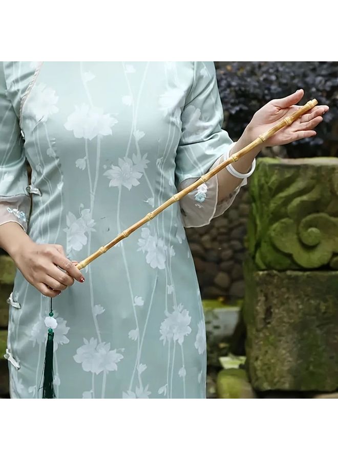 Solid Wood Color Bamboo Riding Whip Flexible Durable Multi Functional Ruler - Image 2