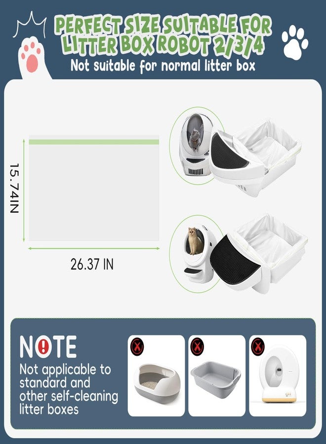 JUKAMO 120 Pack Litter Box Robot 3 4 and 5 Waste Bags, 1.5 Mils Thick Drawstrings Closure Cat Litter Box Bags Liners Compatible with Automatic Self-Cleaning Robot, Replacement Waste Drawer Liners - Image 5
