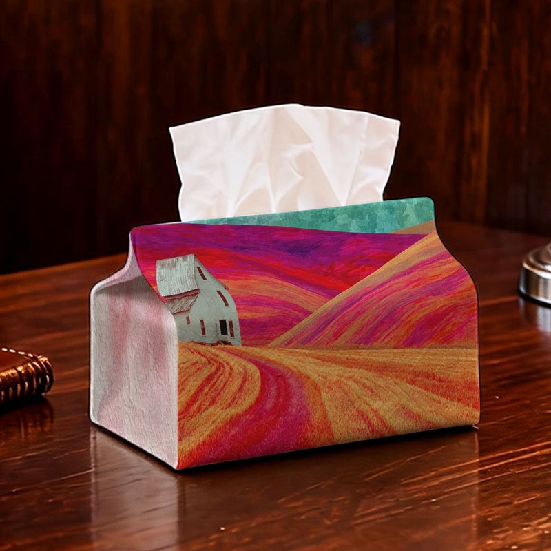 Artistic Fabric Tissue Box Durable Decorative Storage for Home Living Room Kitchen - Image 1