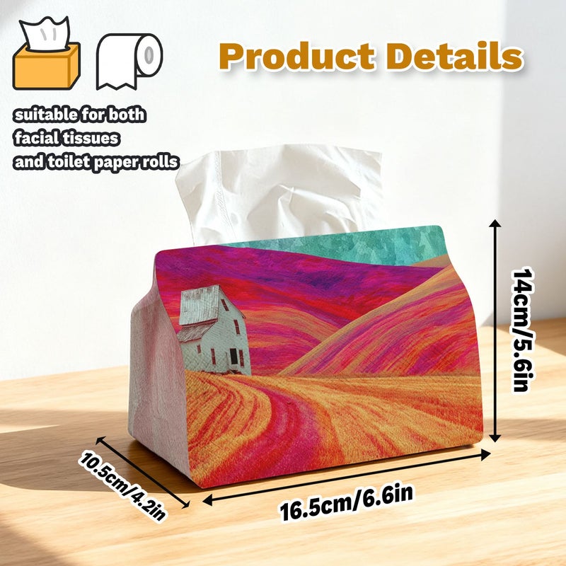Artistic Fabric Tissue Box Durable Decorative Storage for Home Living Room Kitchen - Image 3