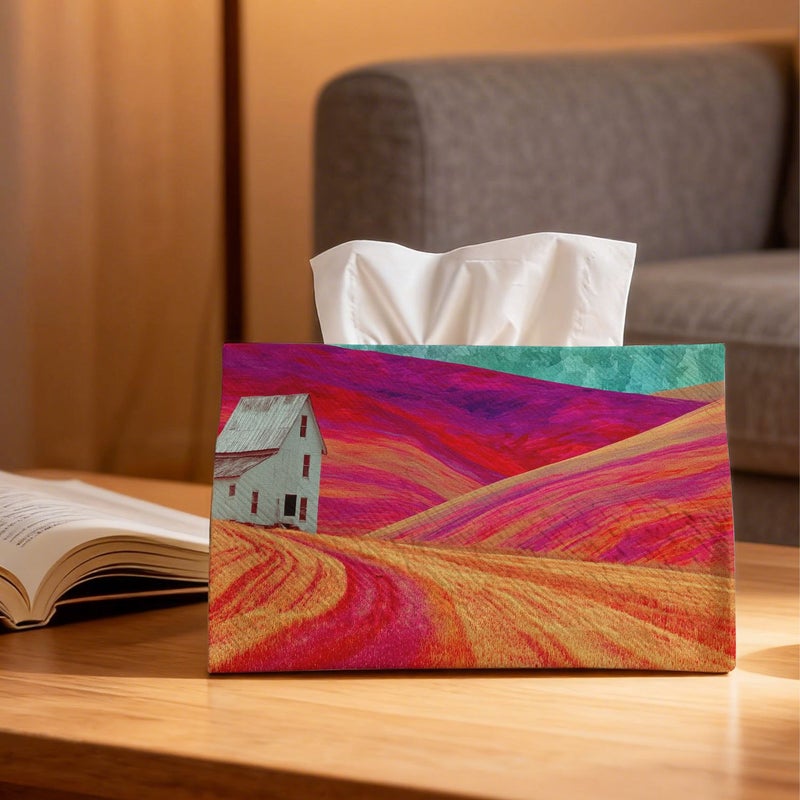 Artistic Fabric Tissue Box Durable Decorative Storage for Home Living Room Kitchen - Image 2
