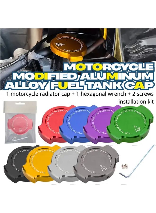 Red Motorcycle Radiator Decorative Cover with Installation Kit - Image 1