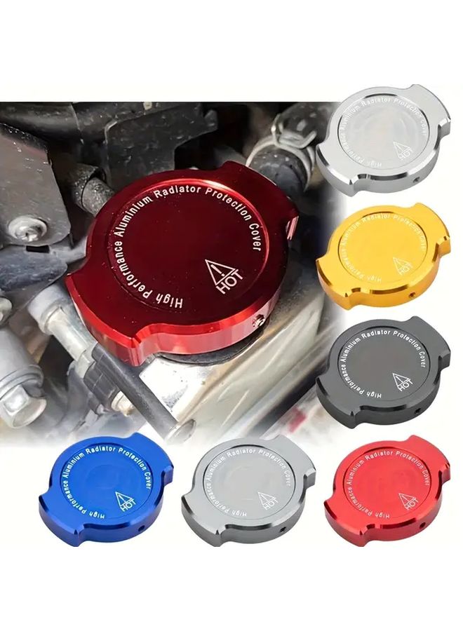 Red Motorcycle Radiator Decorative Cover with Installation Kit - Image 3