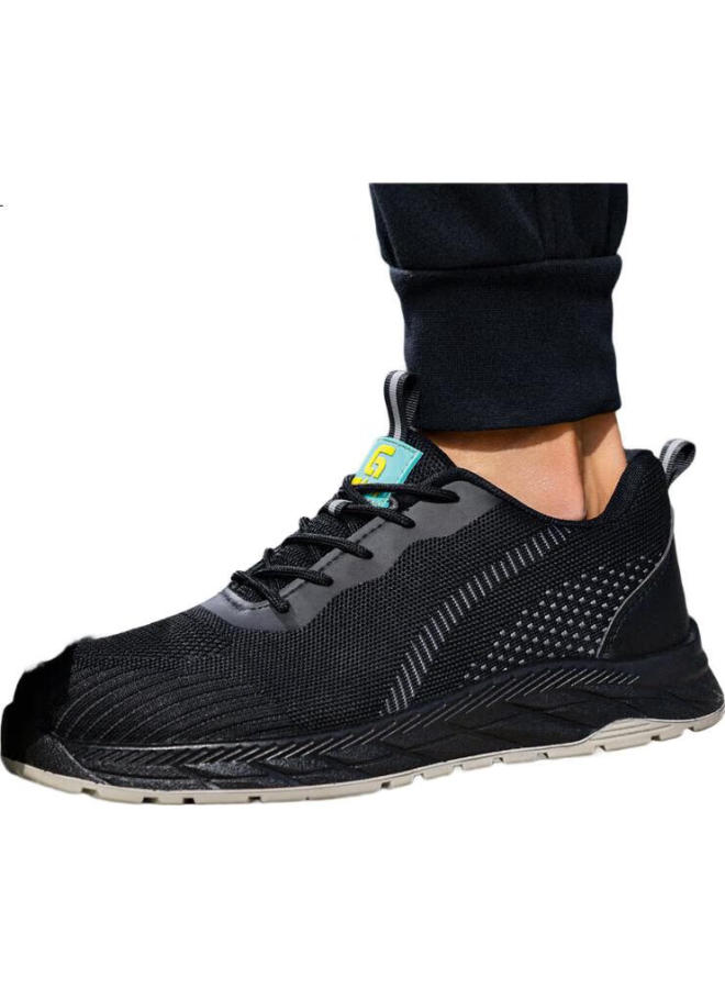 JUNBU Men'S Summer Breathable Electrician Insulated Anti-Smashing Anti-Stab Lightweight Safety Work Shoes F093 41 - Image 1