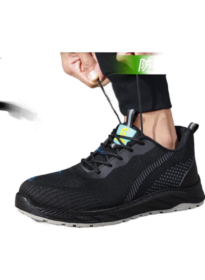 JUNBU Men'S Summer Breathable Electrician Insulated Anti-Smashing Anti-Stab Lightweight Safety Work Shoes F093 41 - Image 2