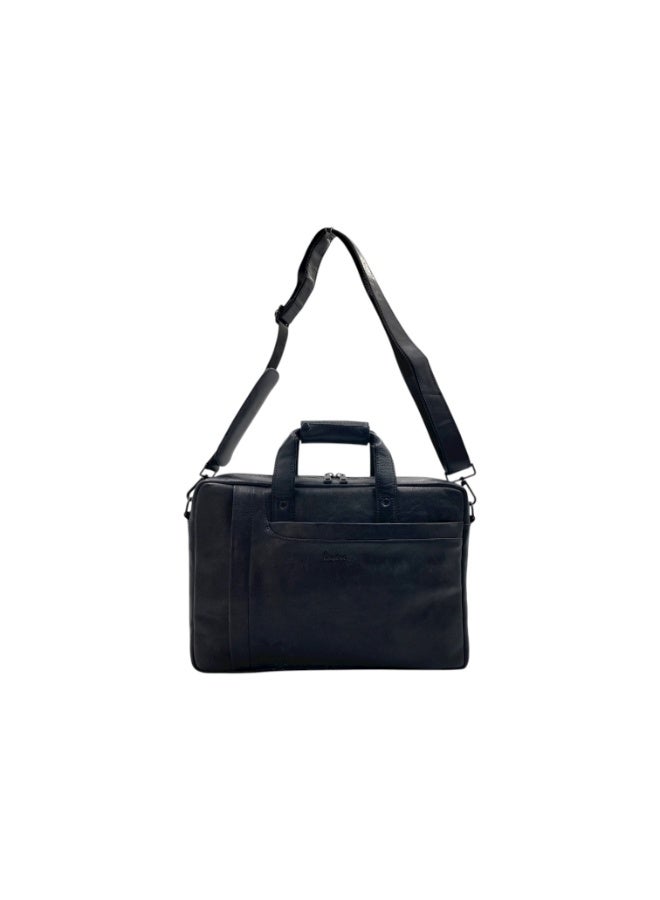 LAVERI LEATHER LAVERI Laptop Bag for Men - Leather Messenger Bag for Office - Fits up to 15 Inch Laptop - Shoulder Bag with Multiple Compartments - Executive Leather Bag for Work/Travel/Casual - 2866 - Image 3