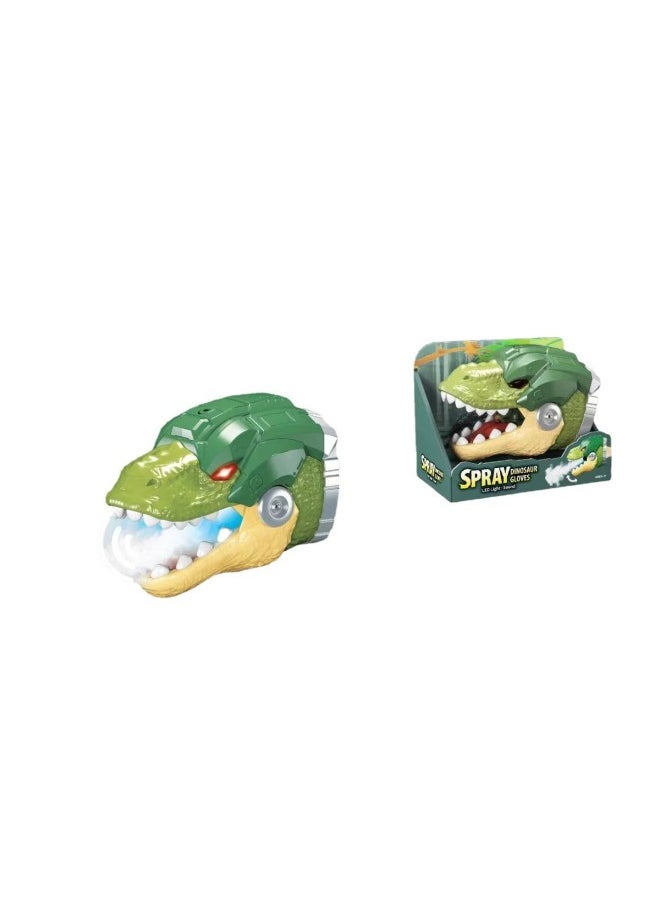 Generic - Large Dinosaur Hand Puppet Simulation Animal Model Children Boy's Ackylosaurus Triangle Tyrannosaurus Rex Gloves Dinosaur Head Toy-Color:Spray Dinosaur Gloves (English Color Box) - Image 1