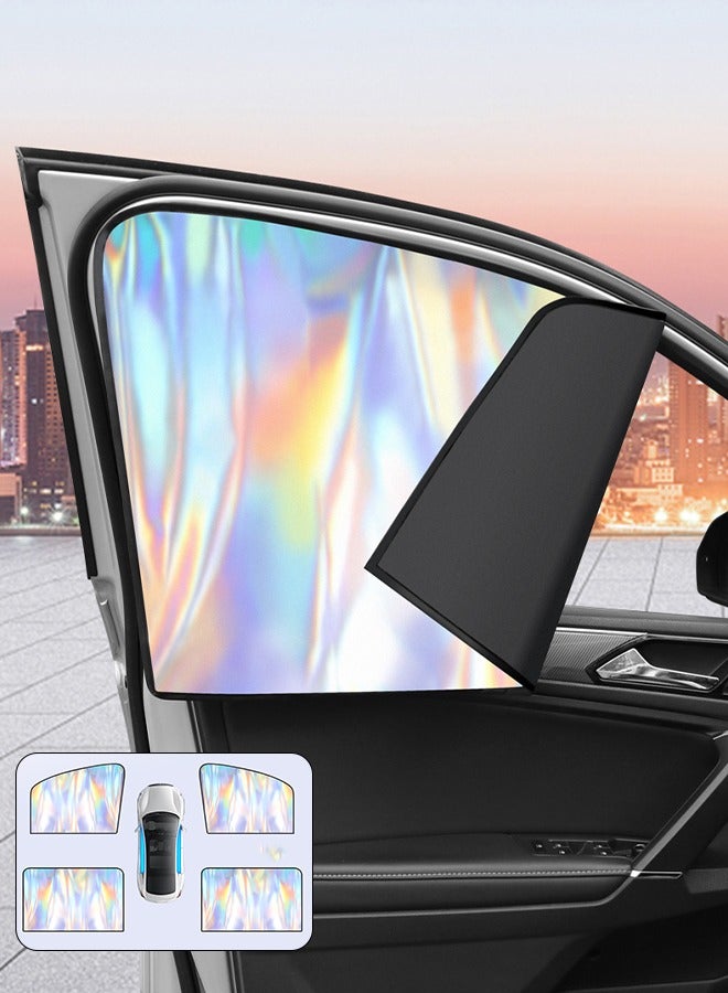 DUNISO Car Side Window Sun Shade Set, 4 Pack Universal Magnetic Car Curtain with Blocks UV Rays, Automotive Window Sunshades, Window Sunshades Privacy Curtains  - Image 1