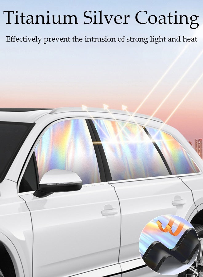 DUNISO Car Side Window Sun Shade Set, 4 Pack Universal Magnetic Car Curtain with Blocks UV Rays, Automotive Window Sunshades, Window Sunshades Privacy Curtains  - Image 3