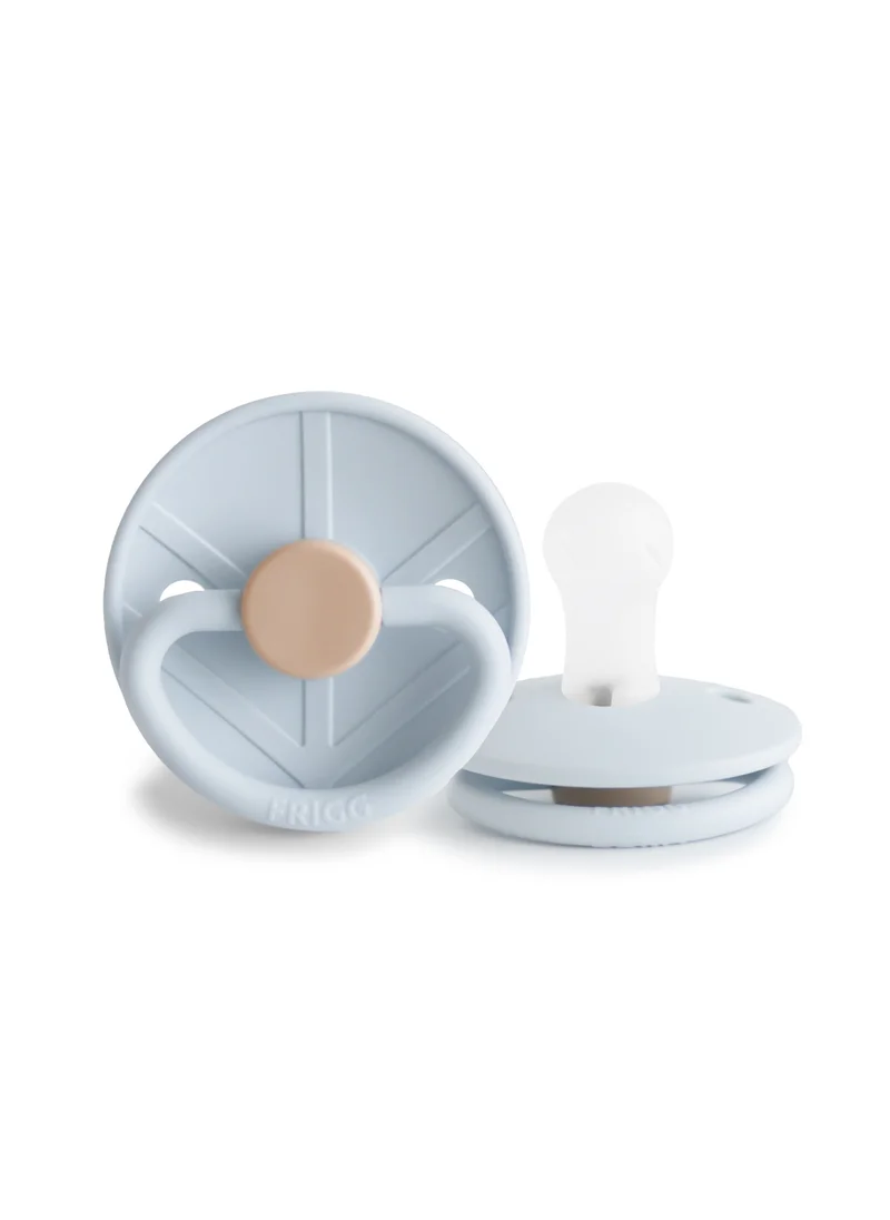 FRIGG Little Viking Silicone Baby Pacifier 0-6M 1-Pack Knud Powder Blue - Size 1
