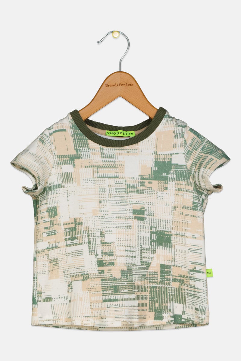 Choupette Toddlers Boy Allover Print Short Sleeve Top, Multicolor - Image 1