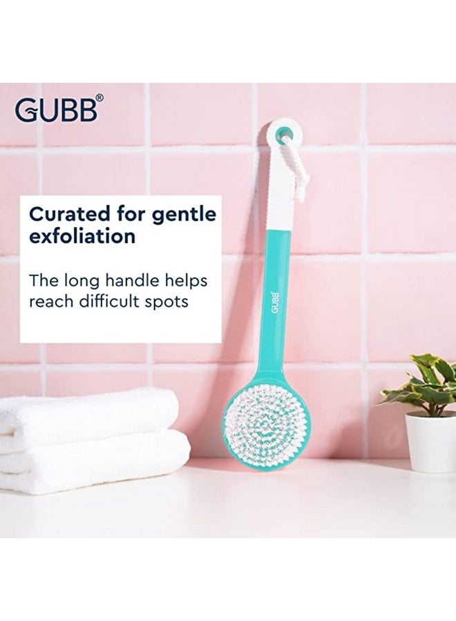 GUBB Bath Brush With Extended Handle - Dual Sided Exfoliating Brush For Cleansing, Gentle Exfoliation, And Invigorating Massage - Soft Nylon Bristles Ideal For Knees, Elbows, And Ankles - Spa-Quality Bathing Experience At Home - Image 4