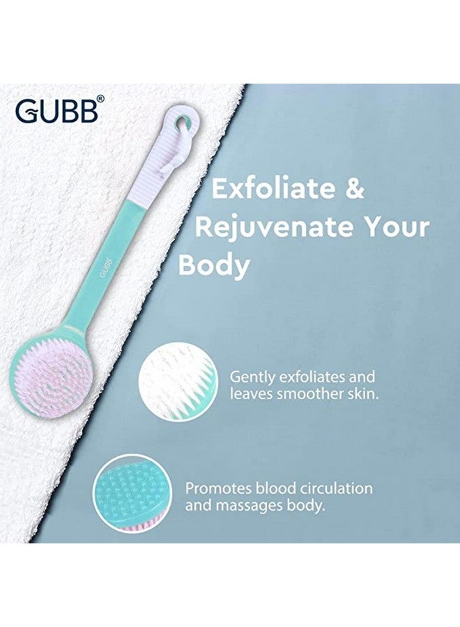GUBB Bath Brush With Extended Handle - Dual Sided Exfoliating Brush For Cleansing, Gentle Exfoliation, And Invigorating Massage - Soft Nylon Bristles Ideal For Knees, Elbows, And Ankles - Spa-Quality Bathing Experience At Home - Image 5