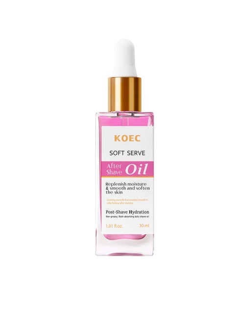 After Shave Oil for Women - Strawberry & Vanilla Scent, Soft Serve, Prevents Ingrown Hairs & Dryness, Suitable for All Skin