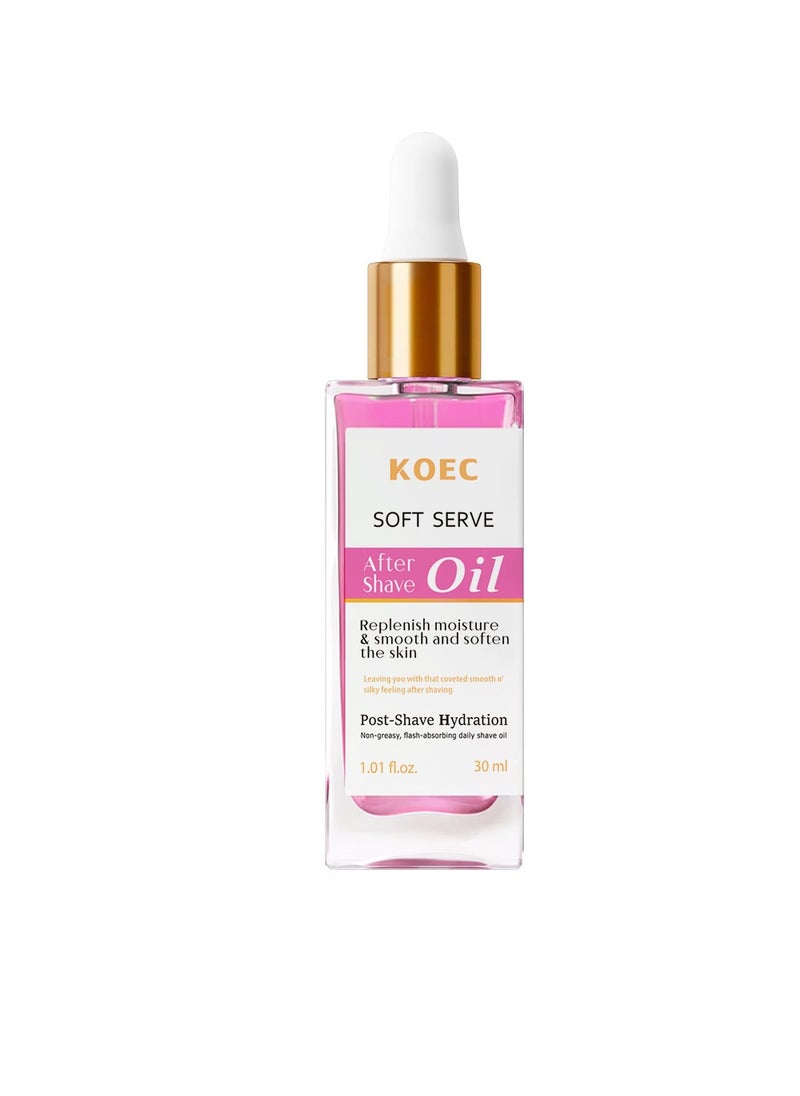 KOEC - After Shave Oil for Women - Strawberry & Vanilla Scent, Soft Serve, Prevents Ingrown Hairs & Dryness, Suitable for All Skin - Image 1