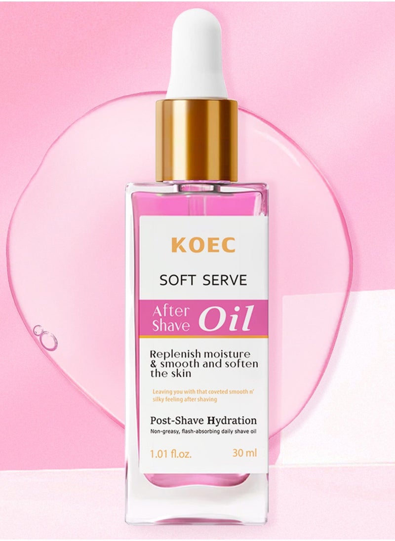 KOEC - After Shave Oil for Women - Strawberry & Vanilla Scent, Soft Serve, Prevents Ingrown Hairs & Dryness, Suitable for All Skin - Image 1