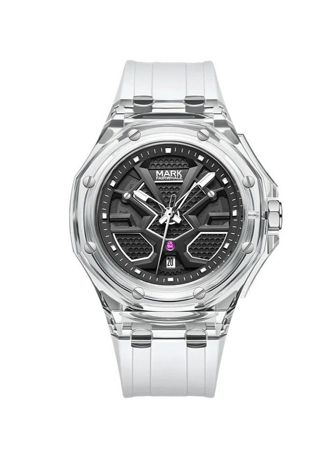 FW-5920-R2,Quartz Watches for men , rubber white strap