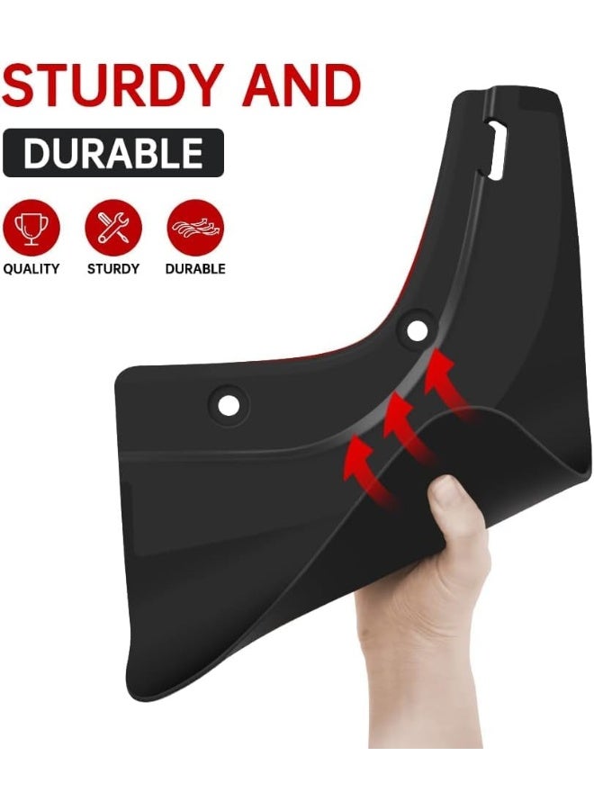 Generic HappyoH 4PCS Car Mud Flaps for Tesla Model 3, True TPE No Drilling Mudflaps Splash Guards Fender Vehicle Sediment Protection Mudguard for Tesla Model 3 Accessories 2016-2023  - Image 3