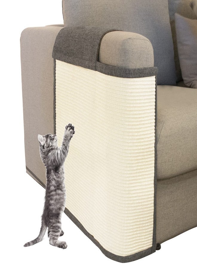 Oroonoko Cat Scratch Sofa Protector,Cat Scratching Couch Protector with 19.7''L*23.6''W Natural Sisal Cat Scratcher Mat for Protecting Couch Sofa Chair (Dark Grey/Right Hand) - Image 1