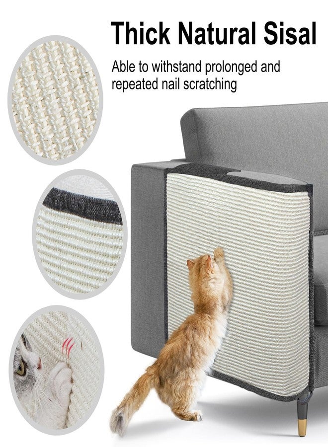 Oroonoko Cat Scratch Sofa Protector,Cat Scratching Couch Protector with 19.7''L*23.6''W Natural Sisal Cat Scratcher Mat for Protecting Couch Sofa Chair (Dark Grey/Right Hand) - Image 5